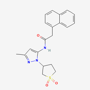N-(1-(1,1-dioxidotetrahydrothiophen-3-yl)-3-methyl-1H-pyrazol-5-yl)-2-(naphthalen-1-yl)acetamide