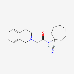 molecular formula C19H25N3O B2564447 N-(1-cyanocycloheptyl)-2-(1,2,3,4-tetrahydroisoquinolin-2-yl)acetamide CAS No. 1050628-30-2