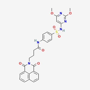 N-[4-[(2,6-dimethoxypyrimidin-4-yl)sulfamoyl]phenyl]-4-(1,3-dioxobenzo[de]isoquinolin-2-yl)butanamide