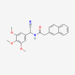 molecular formula C23H22N2O4 B2564460 N-[cyano(3,4,5-trimethoxyphenyl)methyl]-2-(naphthalen-2-yl)acetamide CAS No. 1252169-31-5