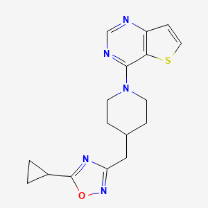 5-Cyclopropyl-3-[(1-thieno[3,2-d]pyrimidin-4-ylpiperidin-4-yl)methyl]-1,2,4-oxadiazole