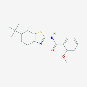 molecular formula C19H24N2O2S B256447 N-(6-tert-butyl-4,5,6,7-tetrahydro-1,3-benzothiazol-2-yl)-2-methoxybenzamide 