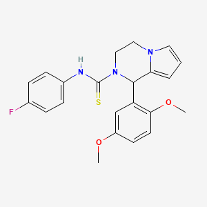 molecular formula C22H22FN3O2S B2564471 1-(2,5-dimethoxyphenyl)-N-(4-fluorophenyl)-3,4-dihydropyrrolo[1,2-a]pyrazine-2(1H)-carbothioamide CAS No. 393831-08-8