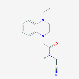 molecular formula C14H18N4O B2564479 N-(cyanomethyl)-2-(4-ethyl-1,2,3,4-tetrahydroquinoxalin-1-yl)acetamide CAS No. 1808314-71-7