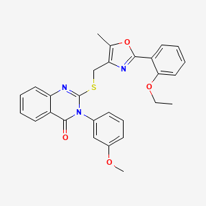 2-({[2-(2-ethoxyphenyl)-5-methyl-1,3-oxazol-4-yl]methyl}sulfanyl)-3-(3-methoxyphenyl)-3,4-dihydroquinazolin-4-one