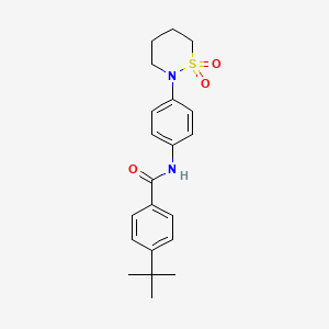 molecular formula C21H26N2O3S B2564492 4-tert-butyl-N-[4-(1,1-dioxothiazinan-2-yl)phenyl]benzamide CAS No. 899731-83-0