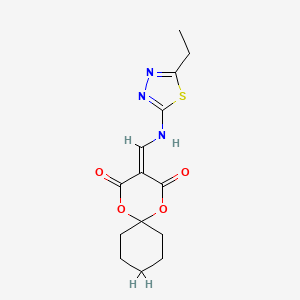 3-(((5-Ethyl-1,3,4-thiadiazol-2-yl)amino)methylene)-1,5-dioxaspiro[5.5]undecane-2,4-dione