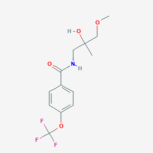 molecular formula C13H16F3NO4 B2564504 N-(2-hydroxy-3-methoxy-2-methylpropyl)-4-(trifluoromethoxy)benzamide CAS No. 1396869-98-9