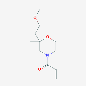 molecular formula C11H19NO3 B2564506 1-[2-(2-Methoxyethyl)-2-methylmorpholin-4-yl]prop-2-en-1-one CAS No. 2361658-21-9