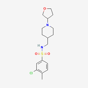 3-chloro-4-methyl-N-((1-(tetrahydrofuran-3-yl)piperidin-4-yl)methyl)benzenesulfonamide
