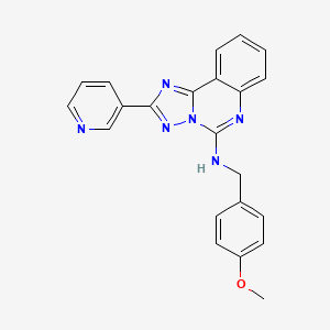 molecular formula C22H18N6O B2564513 N-(4-methoxybenzyl)-2-pyridin-3-yl[1,2,4]triazolo[1,5-c]quinazolin-5-amine CAS No. 902909-27-7