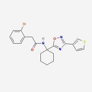 2-(2-bromophenyl)-N-{1-[3-(3-thienyl)-1,2,4-oxadiazol-5-yl]cyclohexyl}acetamide