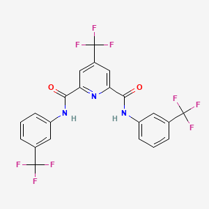 4-(trifluoromethyl)-N2,N6-bis[3-(trifluoromethyl)phenyl]pyridine-2,6-dicarboxamide