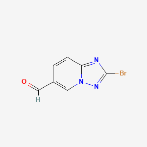 molecular formula C7H4BrN3O B2564522 2-Bromo-[1,2,4]triazolo[1,5-a]pyridine-6-carbaldehyde CAS No. 2248311-40-0