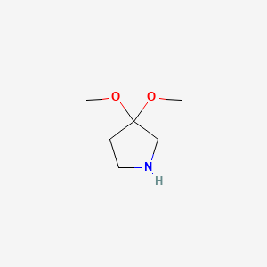 molecular formula C6H13NO2 B2564523 3,3-Dimethoxypyrrolidine CAS No. 143656-52-4
