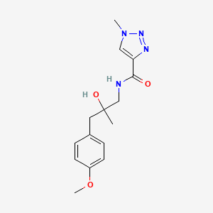 molecular formula C15H20N4O3 B2564526 N-(2-hydroxy-3-(4-methoxyphenyl)-2-methylpropyl)-1-methyl-1H-1,2,3-triazole-4-carboxamide CAS No. 1795409-44-7