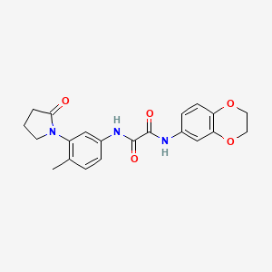 N1-(2,3-dihydrobenzo[b][1,4]dioxin-6-yl)-N2-(4-methyl-3-(2-oxopyrrolidin-1-yl)phenyl)oxalamide