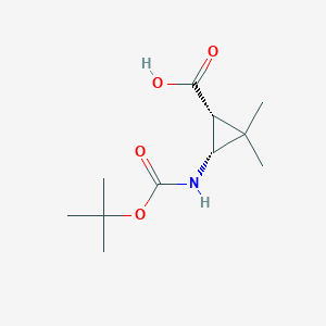 (1R,3R)-2,2-Dimethyl-3-[(2-methylpropan-2-yl)oxycarbonylamino]cyclopropane-1-carboxylic acid