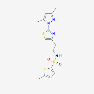 N-(2-(2-(3,5-dimethyl-1H-pyrazol-1-yl)thiazol-4-yl)ethyl)-5-ethylthiophene-2-sulfonamide