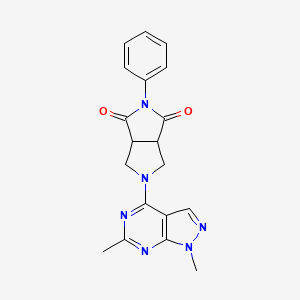 2-(1,6-Dimethylpyrazolo[3,4-d]pyrimidin-4-yl)-5-phenyl-1,3,3a,6a-tetrahydropyrrolo[3,4-c]pyrrole-4,6-dione