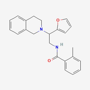 N-(2-(3,4-dihydroisoquinolin-2(1H)-yl)-2-(furan-2-yl)ethyl)-2-methylbenzamide