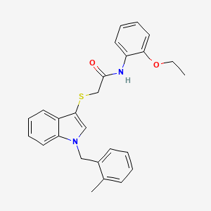 N-(2-ethoxyphenyl)-2-[1-[(2-methylphenyl)methyl]indol-3-yl]sulfanylacetamide