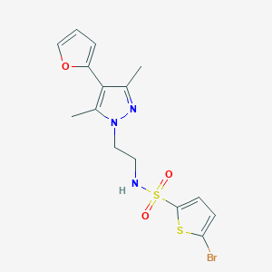 5-bromo-N-(2-(4-(furan-2-yl)-3,5-dimethyl-1H-pyrazol-1-yl)ethyl)thiophene-2-sulfonamide
