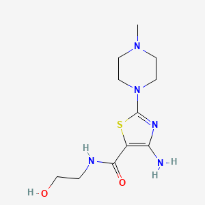 4-Amino-N-(2-hydroxyethyl)-2-(4-methylpiperazin-1-yl)-1,3-thiazole-5-carboxamide