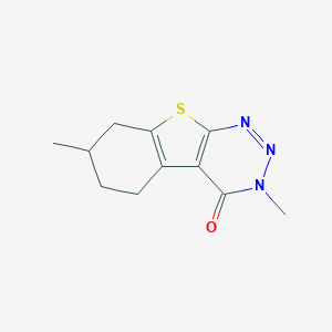 molecular formula C11H13N3OS B256458 3,7-dimethyl-5,6,7,8-tetrahydro[1]benzothieno[2,3-d][1,2,3]triazin-4(3H)-one 