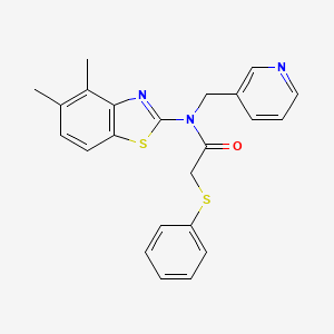 N-(4,5-dimethylbenzo[d]thiazol-2-yl)-2-(phenylthio)-N-(pyridin-3-ylmethyl)acetamide