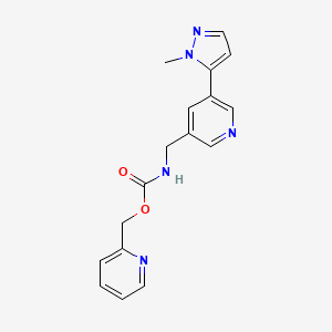 pyridin-2-ylmethyl ((5-(1-methyl-1H-pyrazol-5-yl)pyridin-3-yl)methyl)carbamate