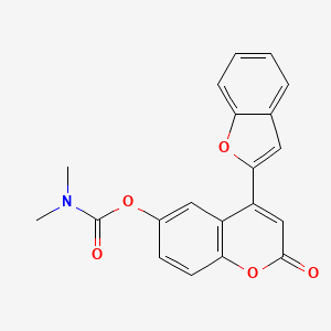 4-(benzofuran-2-yl)-2-oxo-2H-chromen-6-yl dimethylcarbamate