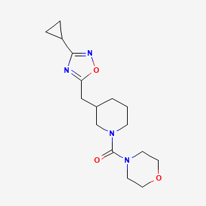 (3-((3-Cyclopropyl-1,2,4-oxadiazol-5-yl)methyl)piperidin-1-yl)(morpholino)methanone