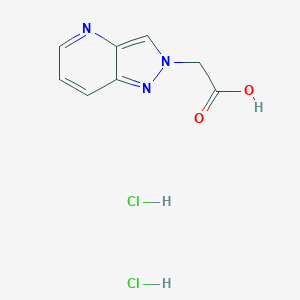molecular formula C8H9Cl2N3O2 B2564597 2-(2H-Pyrazolo[4,3-b]pyridin-2-yl)acetic acid dihydrochloride CAS No. 2193064-38-7