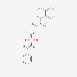 N-Methyl-2-[[(E)-2-(4-methylphenyl)ethenyl]sulfonylamino]-N-(1,2,3,4-tetrahydronaphthalen-1-yl)acetamide