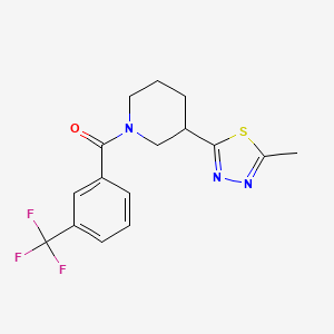 (3-(5-Methyl-1,3,4-thiadiazol-2-yl)piperidin-1-yl)(3-(trifluoromethyl)phenyl)methanone