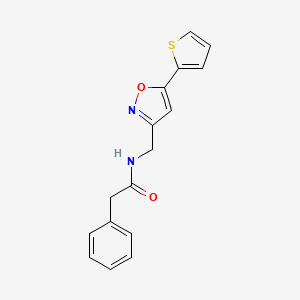 2-phenyl-N-((5-(thiophen-2-yl)isoxazol-3-yl)methyl)acetamide