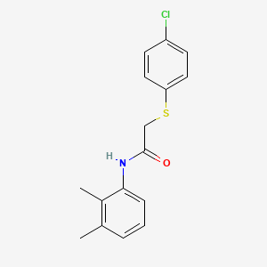 molecular formula C16H16ClNOS B2564655 2-[(4-chlorophenyl)sulfanyl]-N-(2,3-dimethylphenyl)acetamide CAS No. 197513-00-1