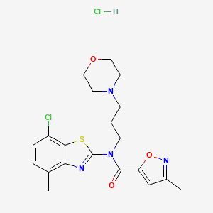 N-(7-chloro-4-methylbenzo[d]thiazol-2-yl)-3-methyl-N-(3-morpholinopropyl)isoxazole-5-carboxamide hydrochloride