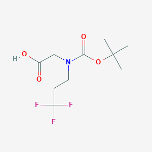 molecular formula C10H16F3NO4 B2564684 N-(叔丁氧羰基)-N-(3,3,3-三氟丙基)甘氨酸 CAS No. 2219378-68-2