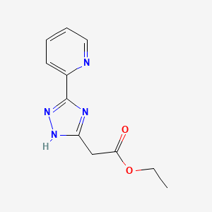 ethyl 2-(3-(pyridin-2-yl)-1H-1,2,4-triazol-5-yl)acetate