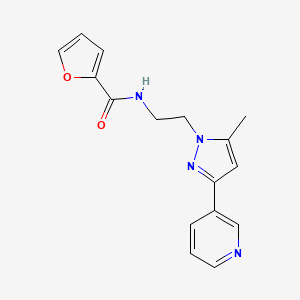 molecular formula C16H16N4O2 B2564690 N-(2-(5-methyl-3-(pyridin-3-yl)-1H-pyrazol-1-yl)ethyl)furan-2-carboxamide CAS No. 2034324-24-6