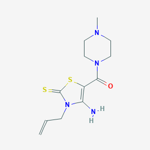 molecular formula C12H18N4OS2 B256471 3-allyl-4-amino-5-[(4-methyl-1-piperazinyl)carbonyl]-1,3-thiazole-2(3H)-thione 