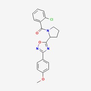 molecular formula C20H18ClN3O3 B2564718 5-[1-(2-Chlorobenzoyl)pyrrolidin-2-yl]-3-(4-methoxyphenyl)-1,2,4-oxadiazole CAS No. 858092-37-2