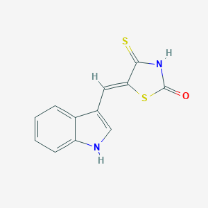 molecular formula C12H8N2OS2 B256474 (5Z)-5-(1H-indol-3-ylmethylidene)-4-sulfanylidene-1,3-thiazolidin-2-one 