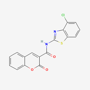 molecular formula C17H9ClN2O3S B2564753 N-(4-chlorobenzo[d]thiazol-2-yl)-2-oxo-2H-chromene-3-carboxamide CAS No. 476319-51-4