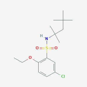 molecular formula C16H26ClNO3S B2564769 5-chloro-2-ethoxy-N-(2,4,4-trimethylpentan-2-yl)benzene-1-sulfonamide CAS No. 1903297-21-1