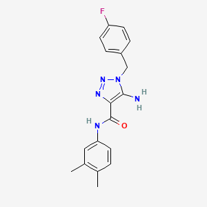 molecular formula C18H18FN5O B2564785 5-氨基-N-(3,4-二甲苯基)-1-(4-氟苄基)-1H-1,2,3-三唑-4-甲酰胺 CAS No. 899973-17-2