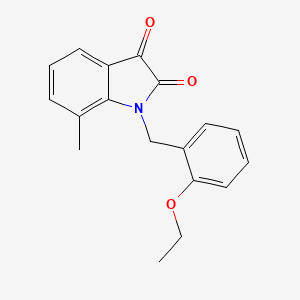 molecular formula C18H17NO3 B2564801 1-[(2-Ethoxyphenyl)methyl]-7-methylindole-2,3-dione CAS No. 620931-92-2