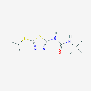 molecular formula C10H18N4OS2 B2564805 1-(叔丁基)-3-(5-(异丙硫基)-1,3,4-噻二唑-2-基)脲 CAS No. 886938-69-8